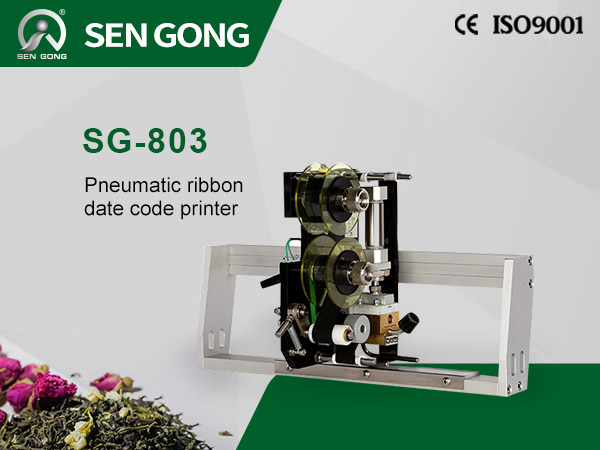 Pneumatic ribbon date code printer SG-803